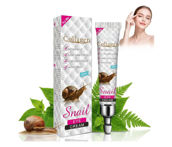 Snail Eye Contour Cream, Moisturizing and Firming, Reduces Dark Circles and Bags, Women's Anti-Wrinkle Cream, Light Texture, Quick Absorption, Ideal as a Makeup Base, in UAE