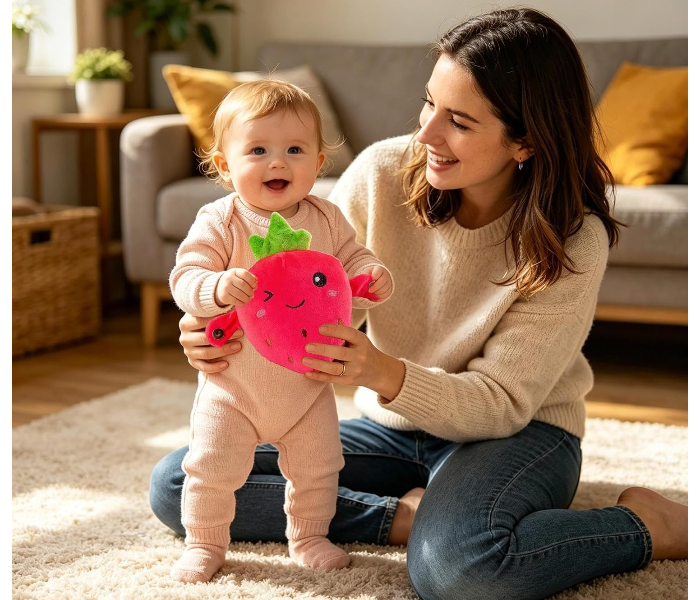 COMBO 3 Interactive Banana/carrot/stwaberry - Soft Sensory Music Plush with Sounds, Strawberry Carrot Musical Plush for Parent-Child Fun and Early Learning in UAE