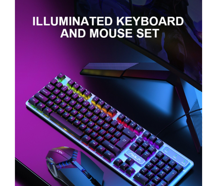 Aula F3061 Membrane Gaming Keyboard & Mouse Combo | Black (F3061Combo) in UAE