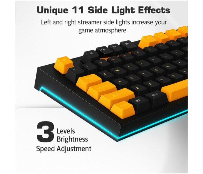 AULA F3032 Wired RGB Backlight Mechanical Gaming Keyboard | Orange + Black, Red Switch (F3032OBRd) in UAE