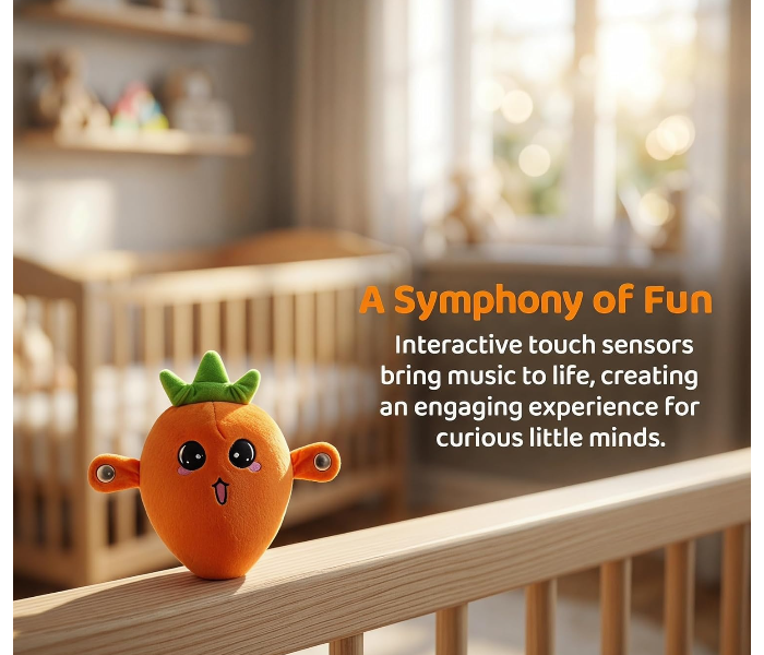 COMBO 3 Interactive Banana/carrot/stwaberry - Soft Sensory Music Plush with Sounds, Strawberry Carrot Musical Plush for Parent-Child Fun and Early Learning in UAE