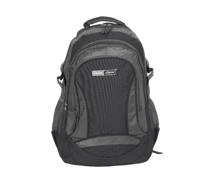 Para John PJSB6009A14 14-Inch Multi-Compartment School Backpack with Front Organizer Pocket, Side Mesh Pockets & Comfort Straps Dark Grey in UAE