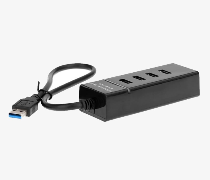 USB 3.0 4-Port Hub with 30cm Cable | 5Gbps SuperSpeed USB Splitter | Plug & Play Multi USB Adapter for Laptop, PC, Mac, Keyboard, Mouse & Flash Drive in UAE