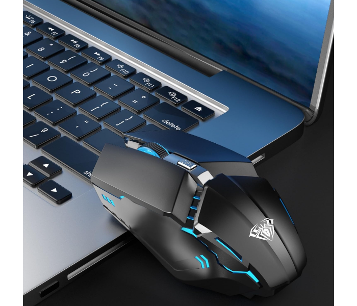 AULA S31 Wired Gaming Mouse, Adjustable DPI Range 800/1000/1200 with 4 Keys, Polling Rate 125Hz | Black (S31B) in UAE