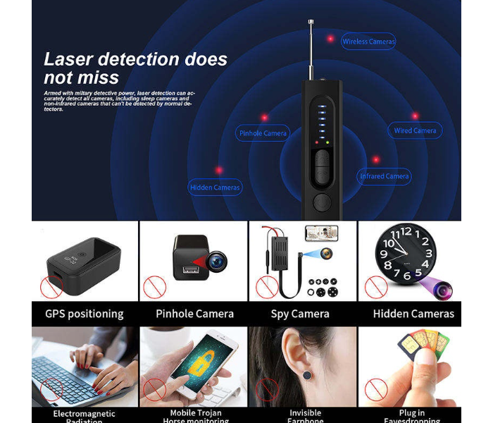Smart Wireless Infrared Camera Detector for Anti-Spy Anti-Tracking & Anti-Location Surveillance in Hotels and Homes in UAE