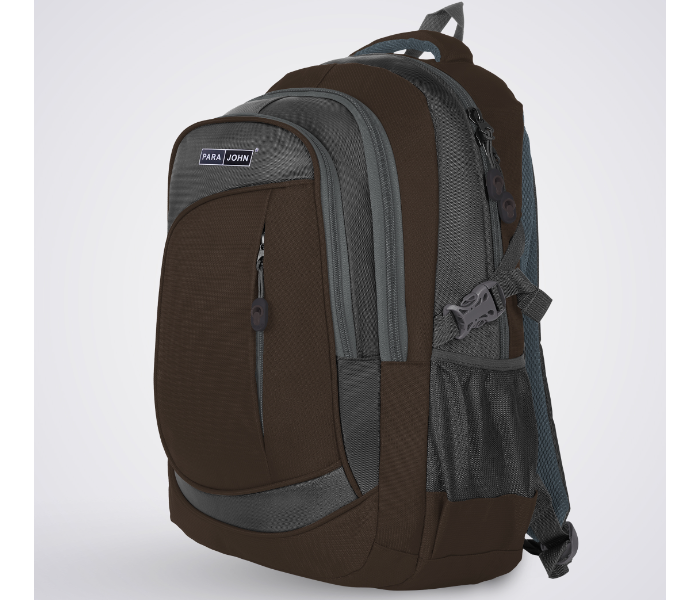 Para John PJSB6000A16 16-Inch Student School Backpack with Multi Compartments & Comfort Straps Brown in UAE