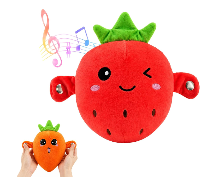 Interactive Strawberry – Soft Sensory Music Plush With Sounds, Parent-Child Fun And Early Learning (Strawberry) in UAE