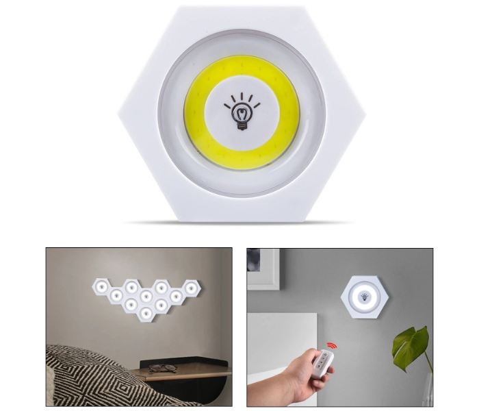 Set of 3 LED Puck Lights with Remote Control in UAE