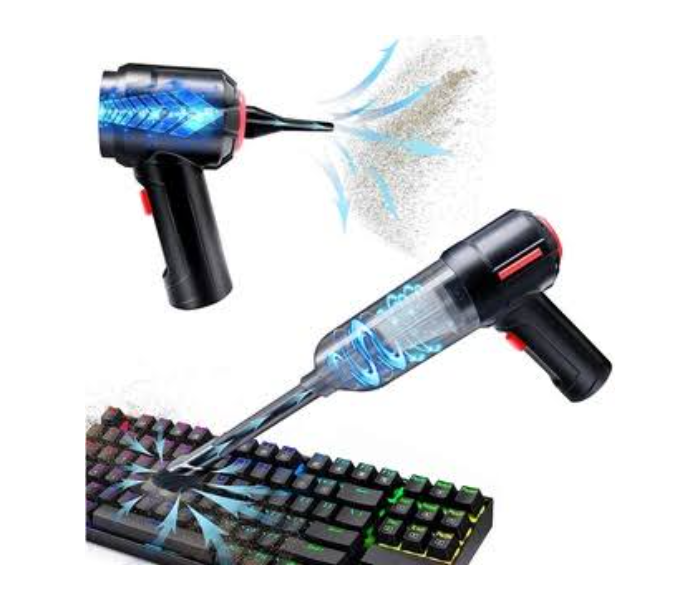 Generic 3-in-1 Compressed Air Duster & Mini Vacuum Keyboard Cleaner, New Generation Canned Air Spray, Portable Electric Air Can, Cordless Blower in KSA