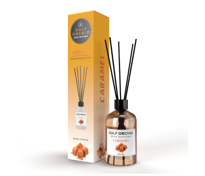 GULF ORCHID Luxury Reed Diffuser Caramel Long Lasting 110ml in UAE