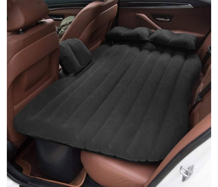 Jongo JA177-2 Car Inflatable Mat Outdoor Traveling Air Mattresses Camping Folding Sleeping Bed with Pillows and Pump - Black in UAE