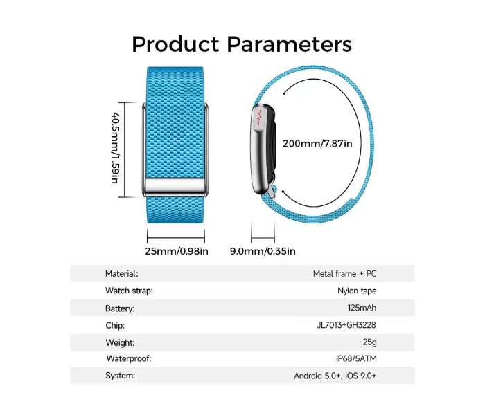 Loop- Screen-Free ECG Monitoring with WHOOP-Style Band (Black) in UAE