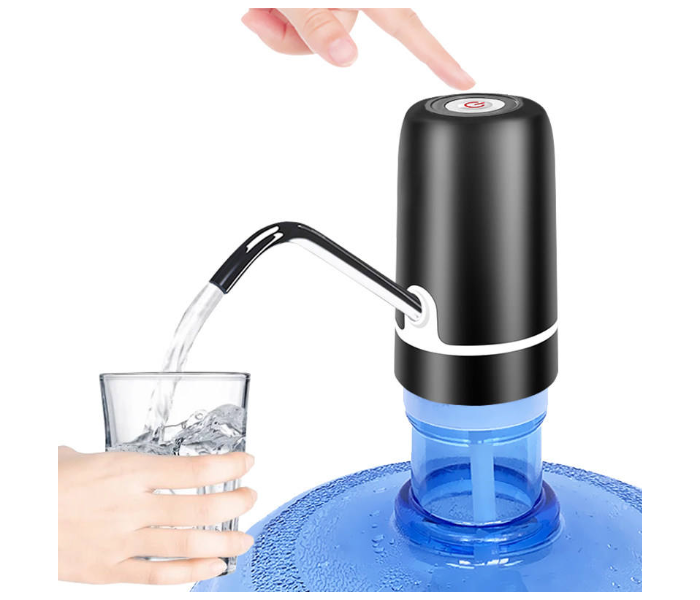  Automatic Water Dispenser Wireless USB Rechargeable Long Battery Universal Fit for 20L Can Black in UAE