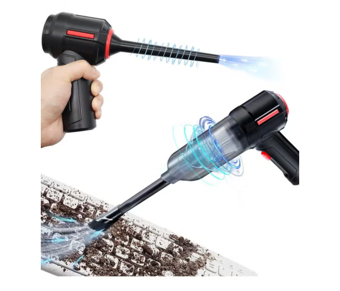 Generic 3-in-1 Compressed Air Duster & Mini Vacuum Keyboard Cleaner, New Generation Canned Air Spray, Portable Electric Air Can, Cordless Blower in KSA