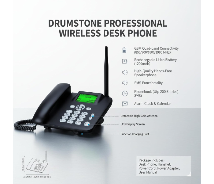 TDK KT 2200+ Dual SIM Supported Desk TelePhone set in UAE