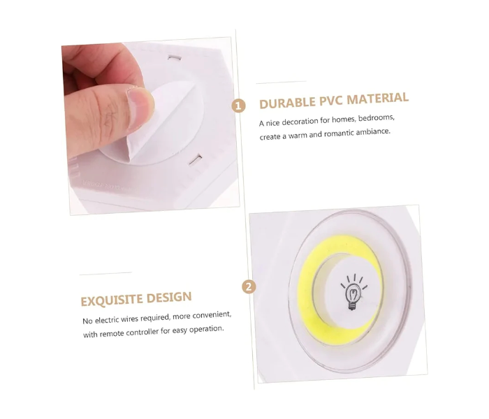 Set of 3 LED Puck Lights with Remote Control in UAE