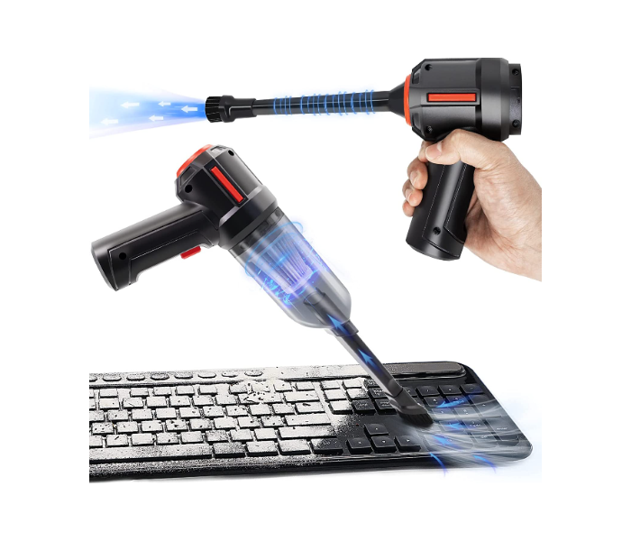 Generic 3-in-1 Compressed Air Duster & Mini Vacuum Keyboard Cleaner, New Generation Canned Air Spray, Portable Electric Air Can, Cordless Blower in KSA
