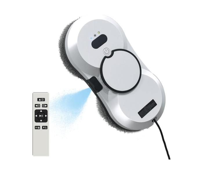 Window Cleaner Robot with Ultrasonic 5600PA Auto Water Glass Cleaning Automatic Smart Robot Cleaner, Remote Control Window Vacuum Cleaner with Control Windows/Tiles/Class Door Indoor Outdoor in UAE