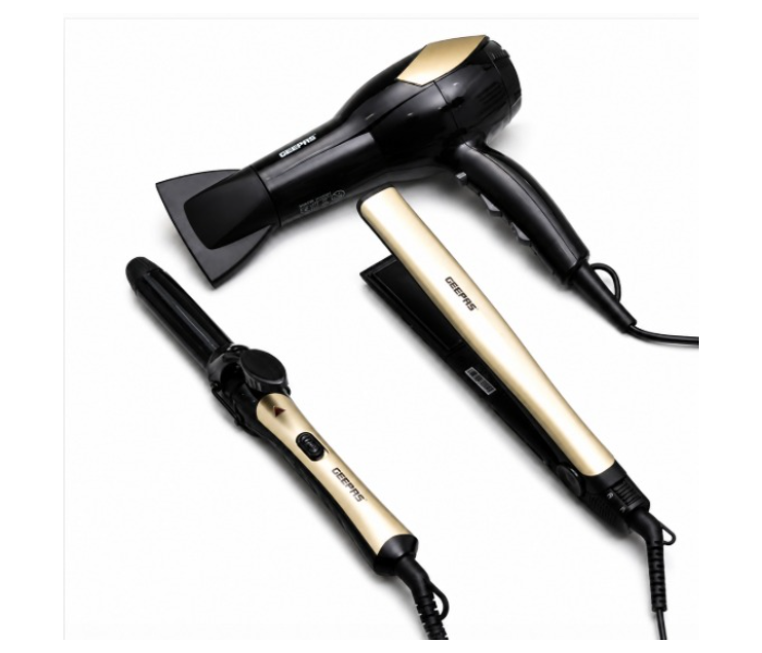 Geepas GHF86055 3 In 1 2200W Hair Styling Set - Black in UAE