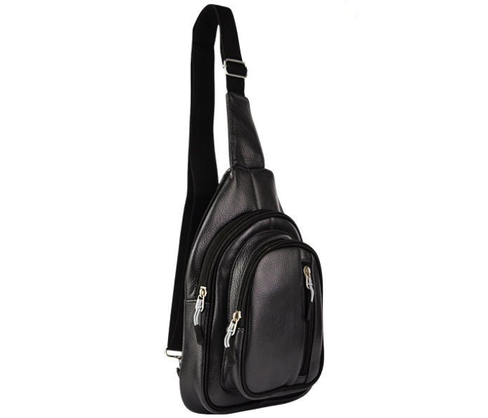 Leather Sling Bag black in UAE