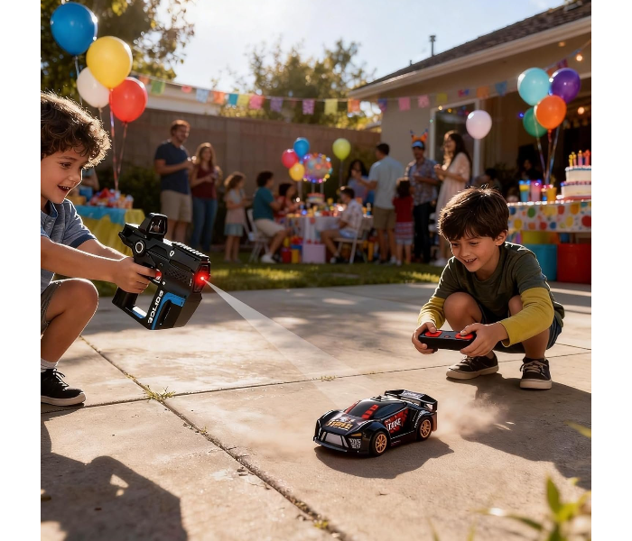 3-in-1 Remote Control Car Toy for Kids, 2 Player RC Battle Racing Car with Infrared Shooting & 360° Flip Stunts, Dual Remote, 2.4GHz Control, Best Gift for Boys & Girls Age 3+ in UAE