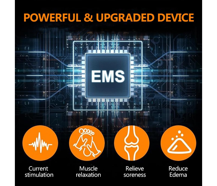 EMS Foot Massager, Leg Massager, Deep Tissue Massage, Electric Foot Spa for Pain Relief, 29 Intensity Calf Massager, Detachable Controller, Improves Blood Circulation, Back, Arms Relaxation in UAE