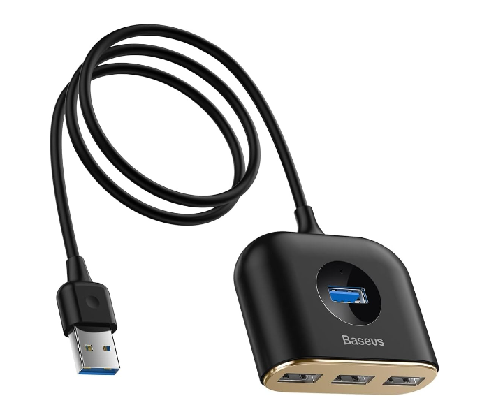 Baseus Square Round 4 In 1 Usb Hub Adapter(Usb3.0 To Usb3.0 * 1+Usb2.0 * 3) in UAE