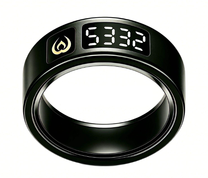 WESLAMIC iTasbih Fit Smart Ring Digital Tasbeeh Counter with Heart Rate & Prayer (black) in UAE