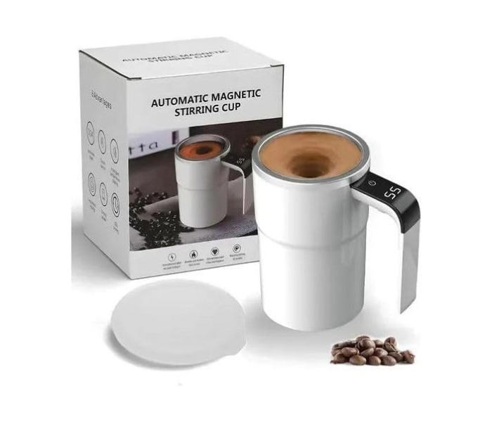  Self Stirring Magnetic Coffee Mug | Automatic Self Stirring Coffee Mug with Stainless Steel Inner | Automatic Stirring Mug for Coffee, Milk, Cocoa & Drinks in UAE