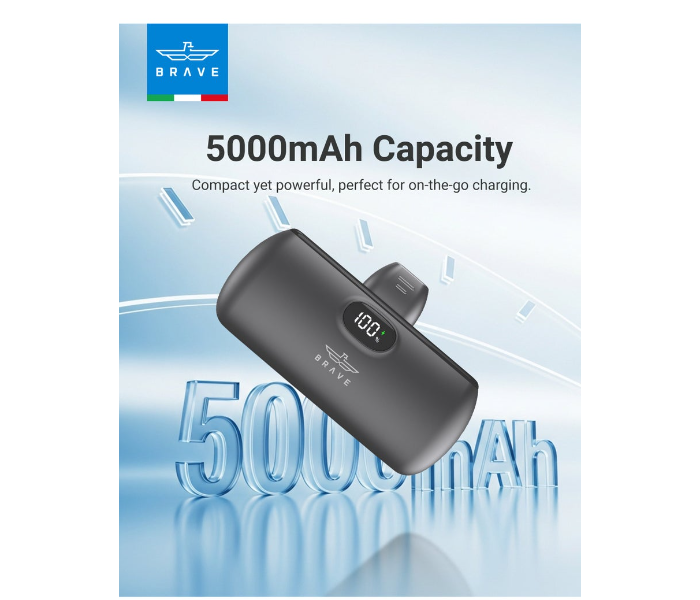 Mini Power Bank 5000mAh - 20W PD Fast Charging, Portable External Battery with LED Display and Foldable Stand, Built-in USB C and Type C Ports - Ultra-Compact Charger in UAE
