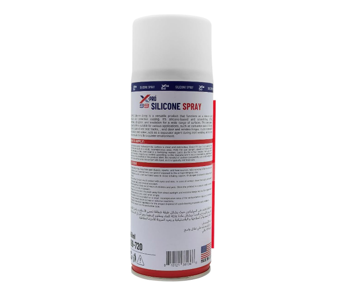 X PRO 99 Silicone Spray Lubricant - Prevents Squeaks, Corrosion, and Friction - 450ml in UAE