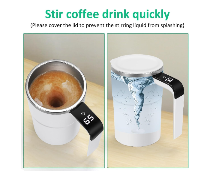  Self Stirring Magnetic Coffee Mug | Automatic Self Stirring Coffee Mug with Stainless Steel Inner | Automatic Stirring Mug for Coffee, Milk, Cocoa & Drinks in UAE
