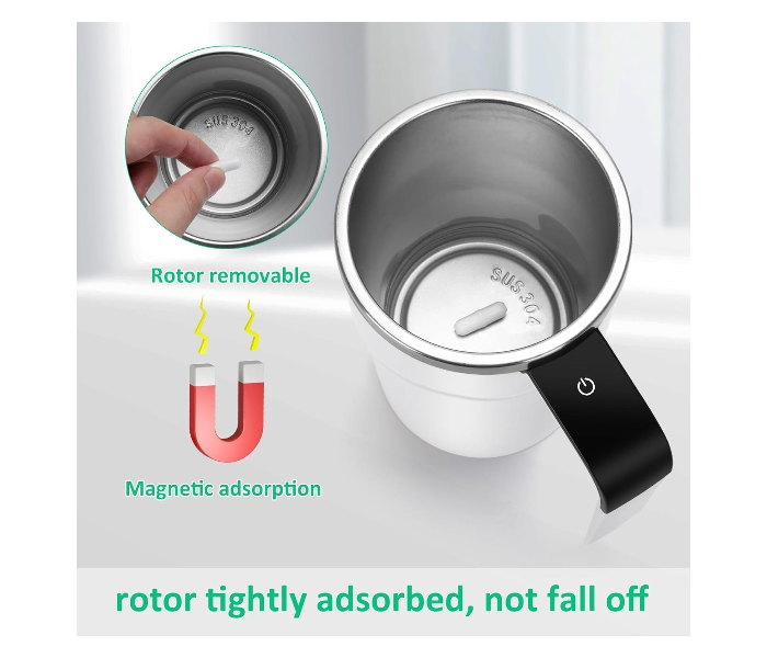  Self Stirring Magnetic Coffee Mug | Automatic Self Stirring Coffee Mug with Stainless Steel Inner | Automatic Stirring Mug for Coffee, Milk, Cocoa & Drinks in UAE