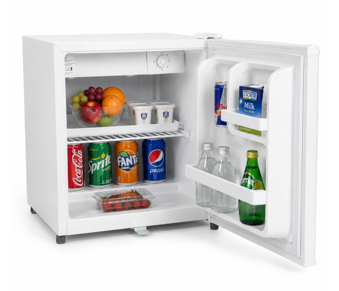 Geepas GRF654WPE 60L Faster Cooling Mini Refrigerator, White in UAE