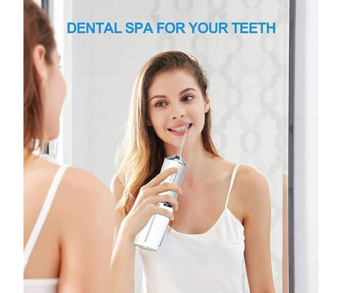 Portable Dental Water Flosser – High Pressure Oral Irrigator with 3 Modes, 4 Jet Tips, 200ml Detachable Tank, Rechargeable & Waterproof – Teeth Cleaning for Braces & Plaque Removal in UAE