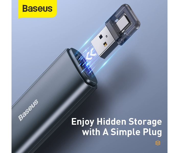 Baseus Orange Dot Wireless Presenter Presentation Pointer with Laser Pointer & USB/Type-C Bluetooth Receiver (Grey) in UAE