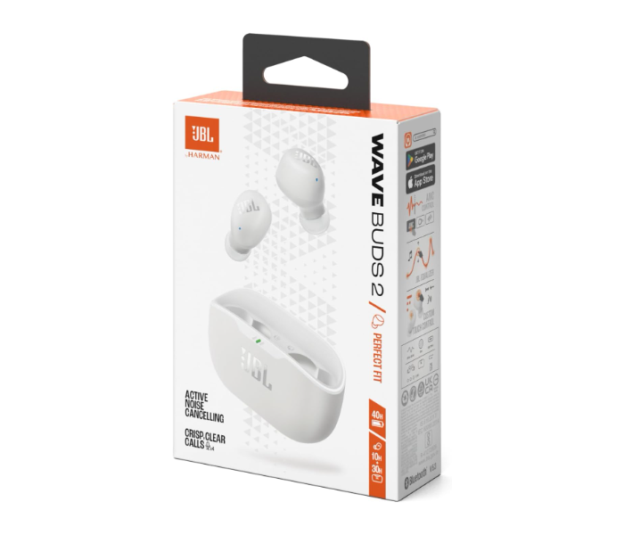 JBL Wave Buds 2 True Wireless Noise Cancelling Earbuds-White in UAE