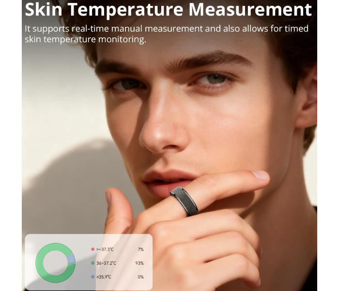 COLMI R10 Smart Ring, Sleep Health & Skin Temperature & 5ATM(Black) in UAE
