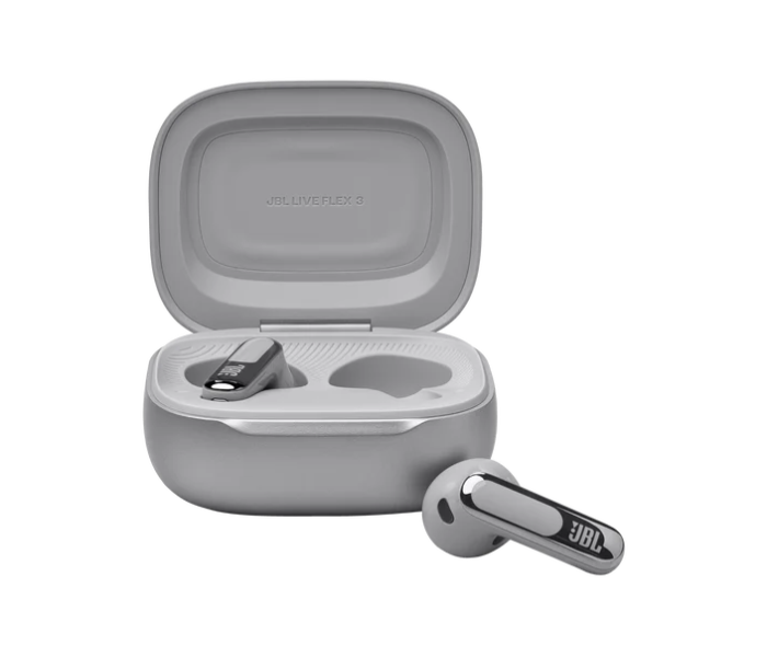 JBL Live Flex 3 True Wireless Open-Stick Noise Cancelling Earbuds-Silver in UAE