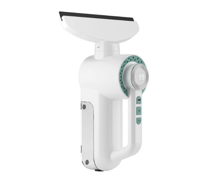 Electric Cordless Window Vacuum Squeegee with 150ml Detachable Water Tank for Streak-Free Home Glass & Shower Screen Cleaning, White in UAE