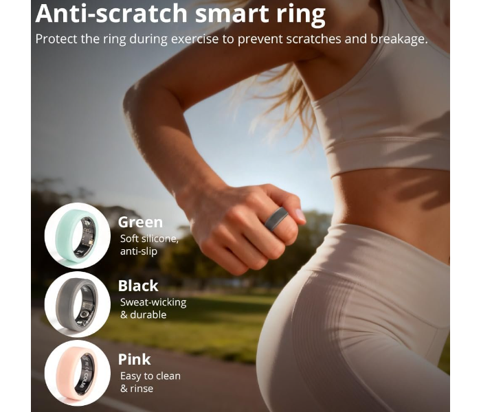 COLMI R10 Smart Ring, Sleep Health & Skin Temperature & 5ATM(Black) in UAE