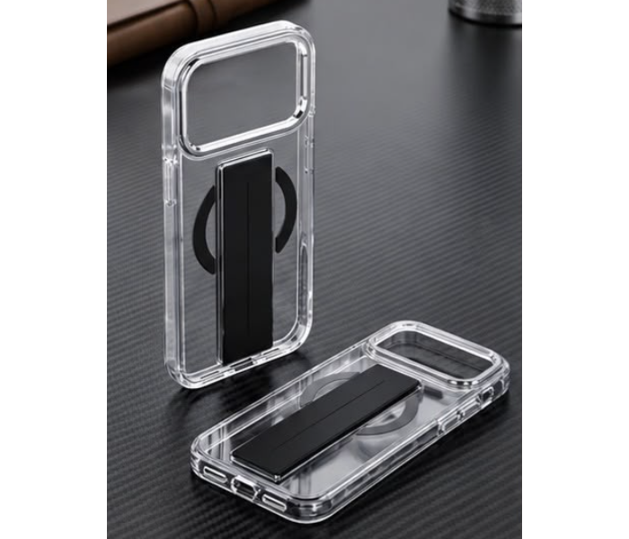 iPhone 18 Pro Case, iPhone 18 Pro Cover, Clear Case, Transparent Case, Magnetic Case, MagSafe Compatible Case, Kickstand Case, Shockproof Case, Protective Case, Slim Phone Case, Anti-Scratch Case, Phone Cover (black ) in UAE