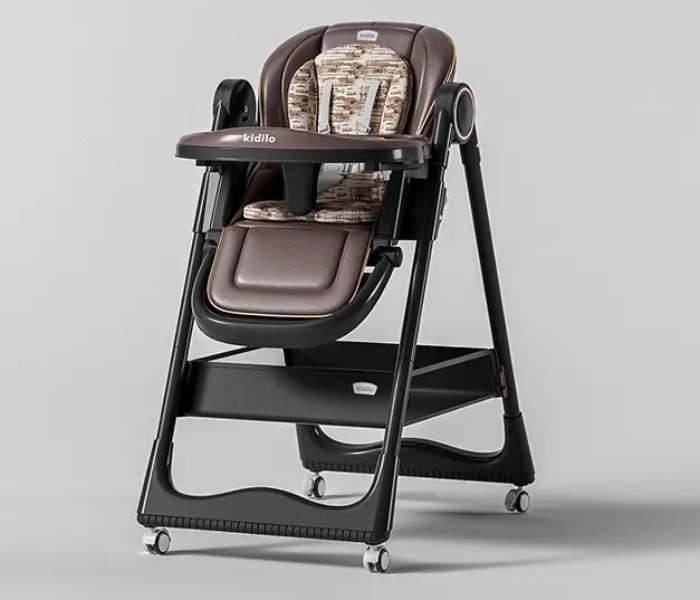 Newborn High Chair KD505 Metal Frame High Quality BROWN in UAE