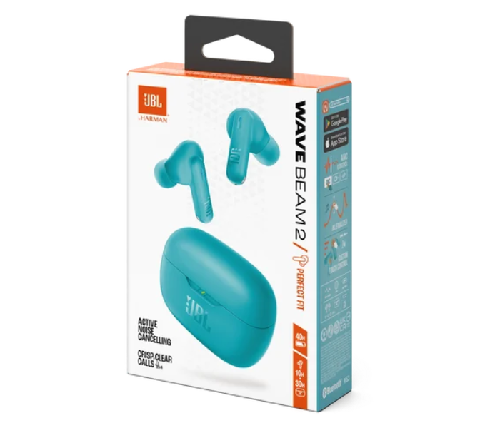 JBL Wave Beam 2 True Wireless Earbuds with Active Noise Cancelling-Blue in UAE