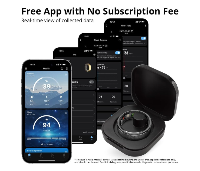 COLMI R10 Smart Ring, Sleep Health & Skin Temperature & 5ATM(Black) in UAE