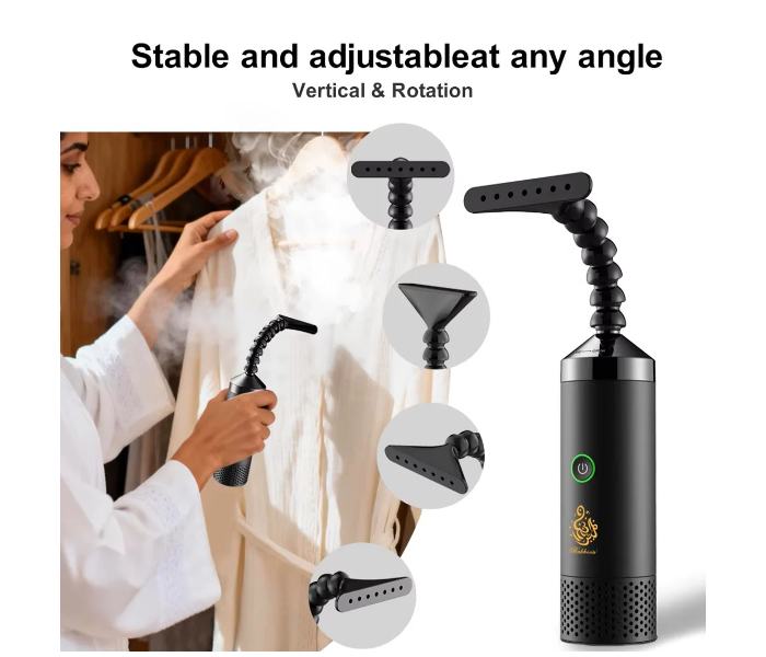 Portable Rechargeable Electric Incense Burner with 8-Section Universal Joint and 7 Mist Outlets For Scented Garments & Clothes in UAE