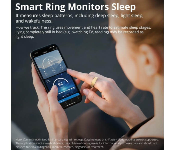 COLMI R10 Smart Ring, Sleep Health & Skin Temperature & 5ATM(Rose Gold) in UAE