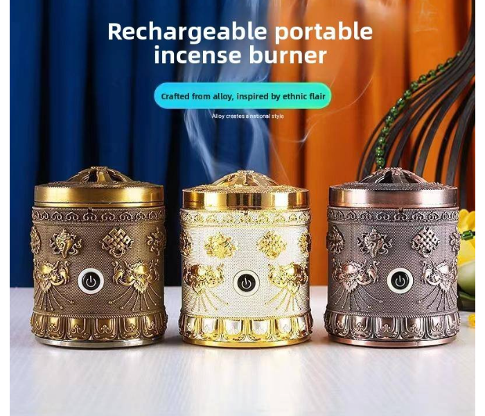 Electronic Incense burner Alloy Mini, Handheld Cigarette Supply Agarwood Small Car Incense burner in UAE
