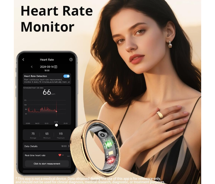 COLMI R10 Smart Ring, Sleep Health & Skin Temperature & 5ATM(Rose Gold) in UAE