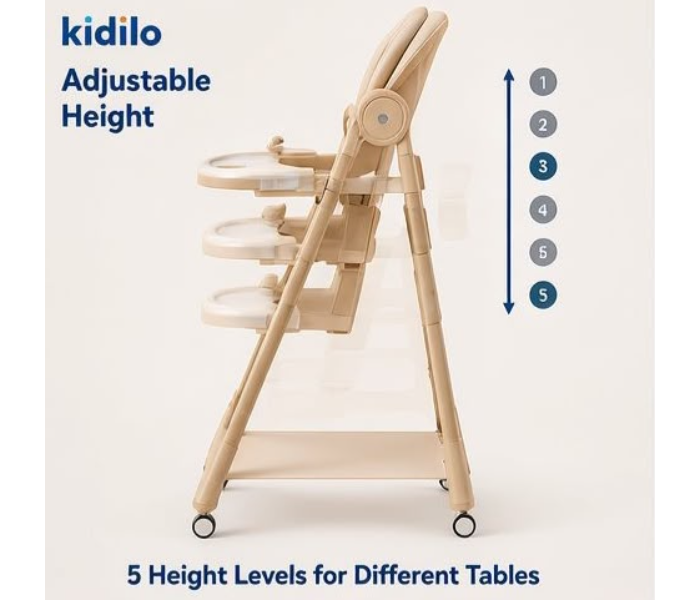 Newborn High Chair KD505 Metal Frame High Quality beigue in UAE